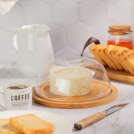 Kit de Mesa Gaia: Porta-Frios, Queijeira e Manteigueira