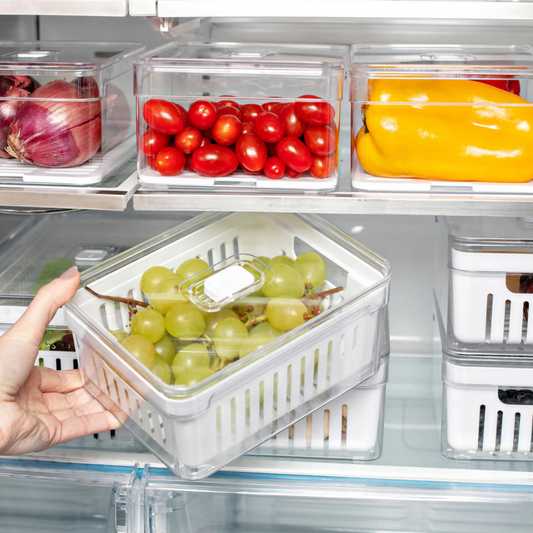 Kit Organizador de Geladeira com Cesto Freshfox