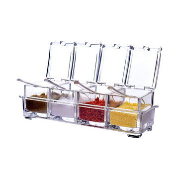 Kit 4 Porta Temperos Clearfox