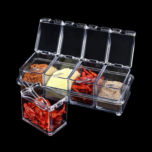 Kit 4 Porta Temperos Clearfox
