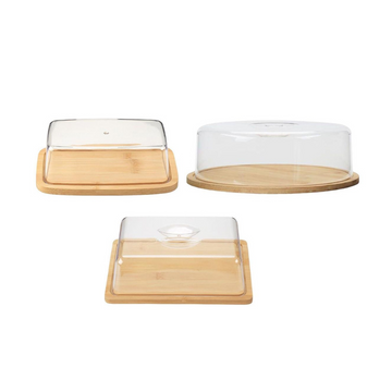 Kit de Mesa Gaia: Porta-Frios, Queijeira e Manteigueira