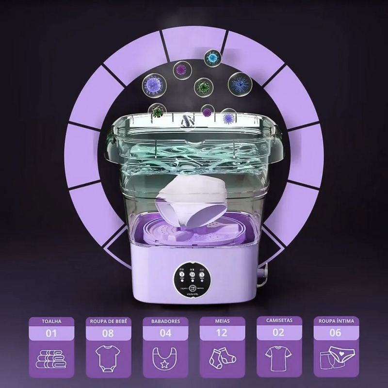 CleanFox™ - Mini Máquina de Lavar Roupa